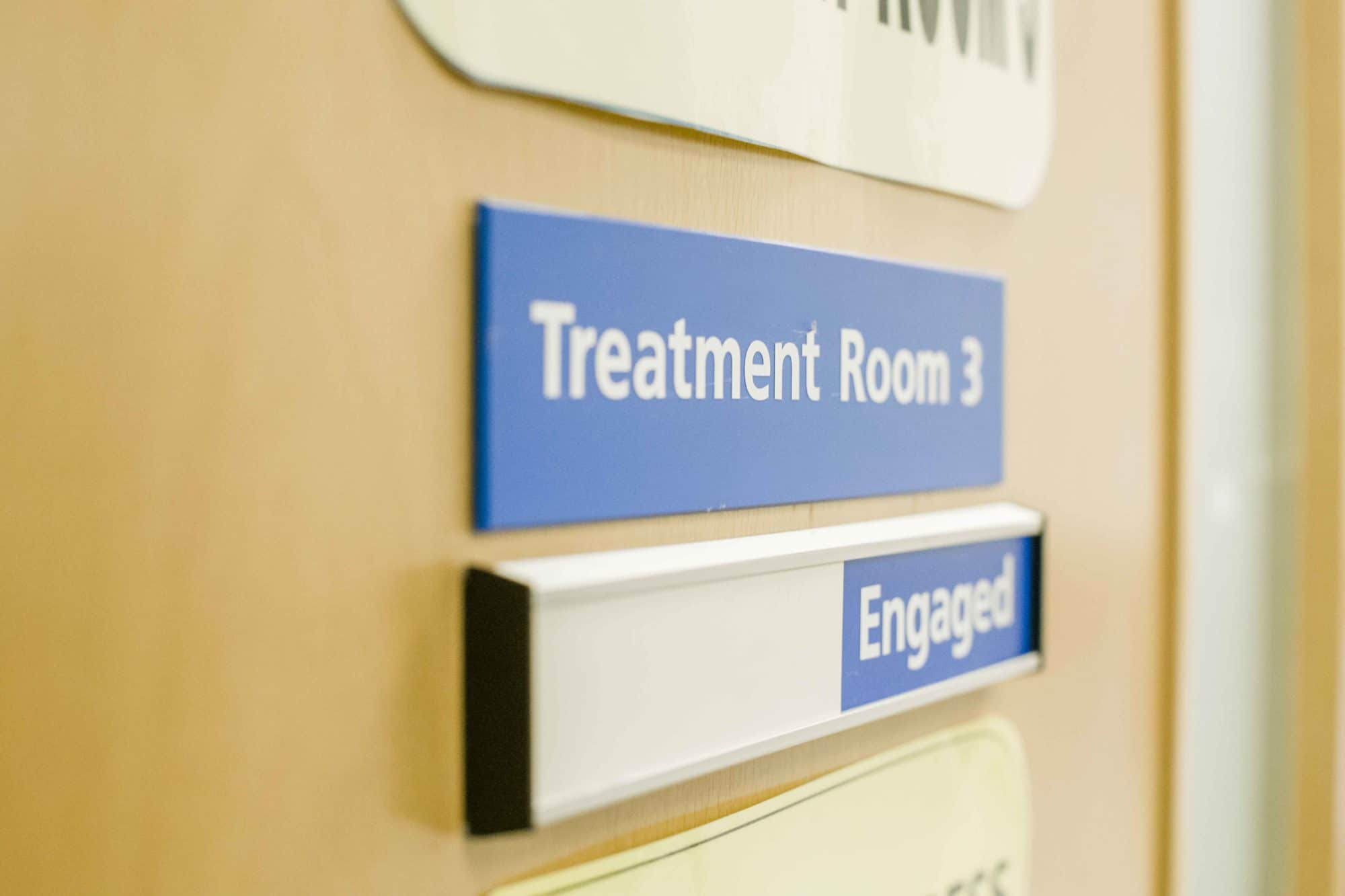 treatment room door