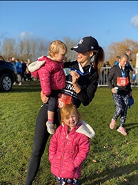 Katy Kemp with her two daughters