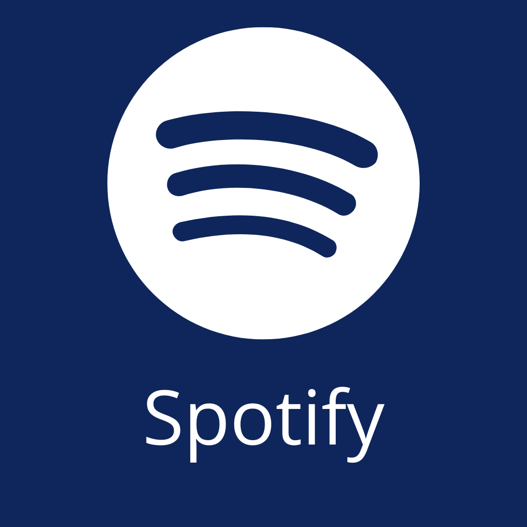 Spotify - a white circle with three curved lines inside