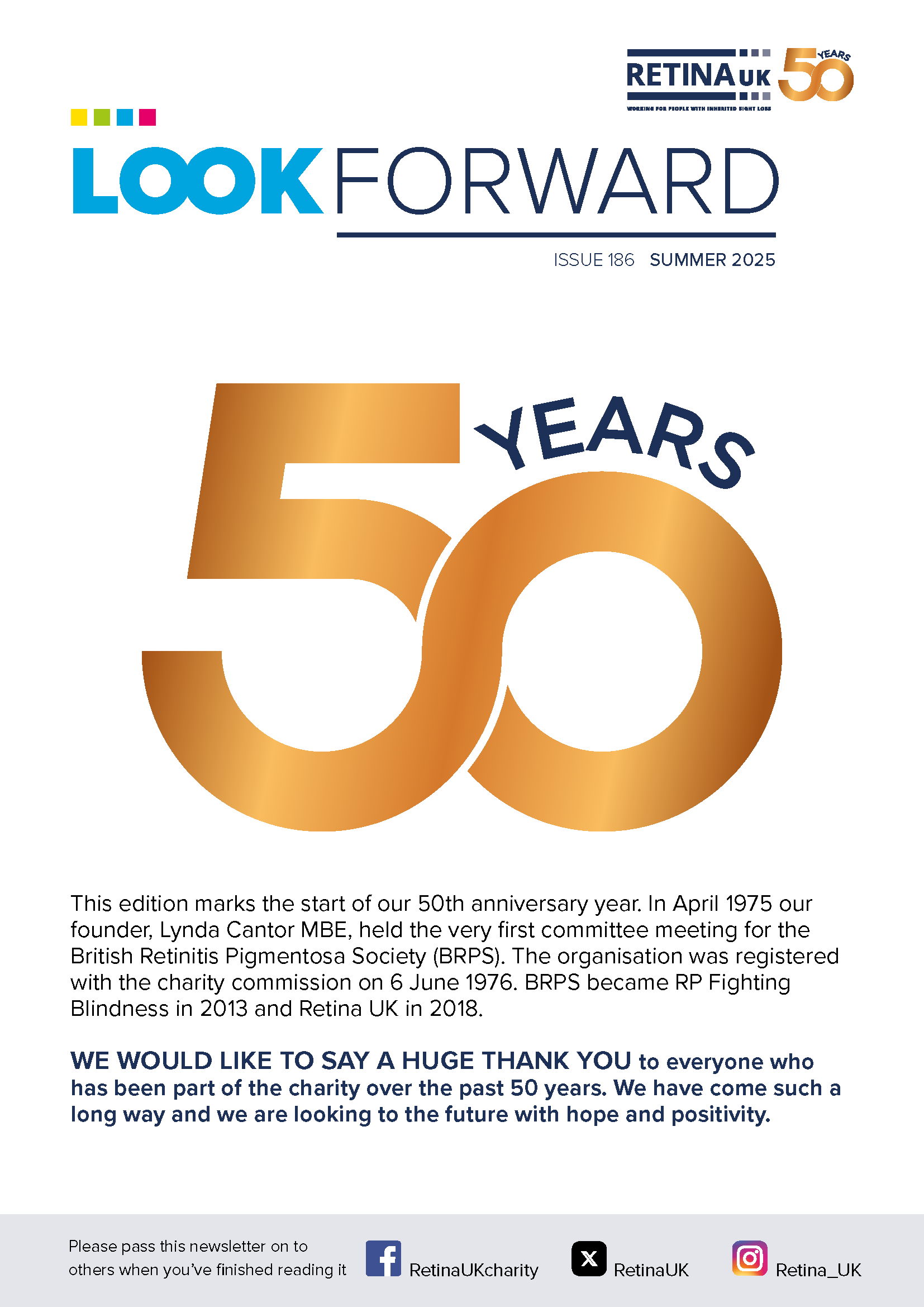The cover of the summer 2025 edition of Look Forward