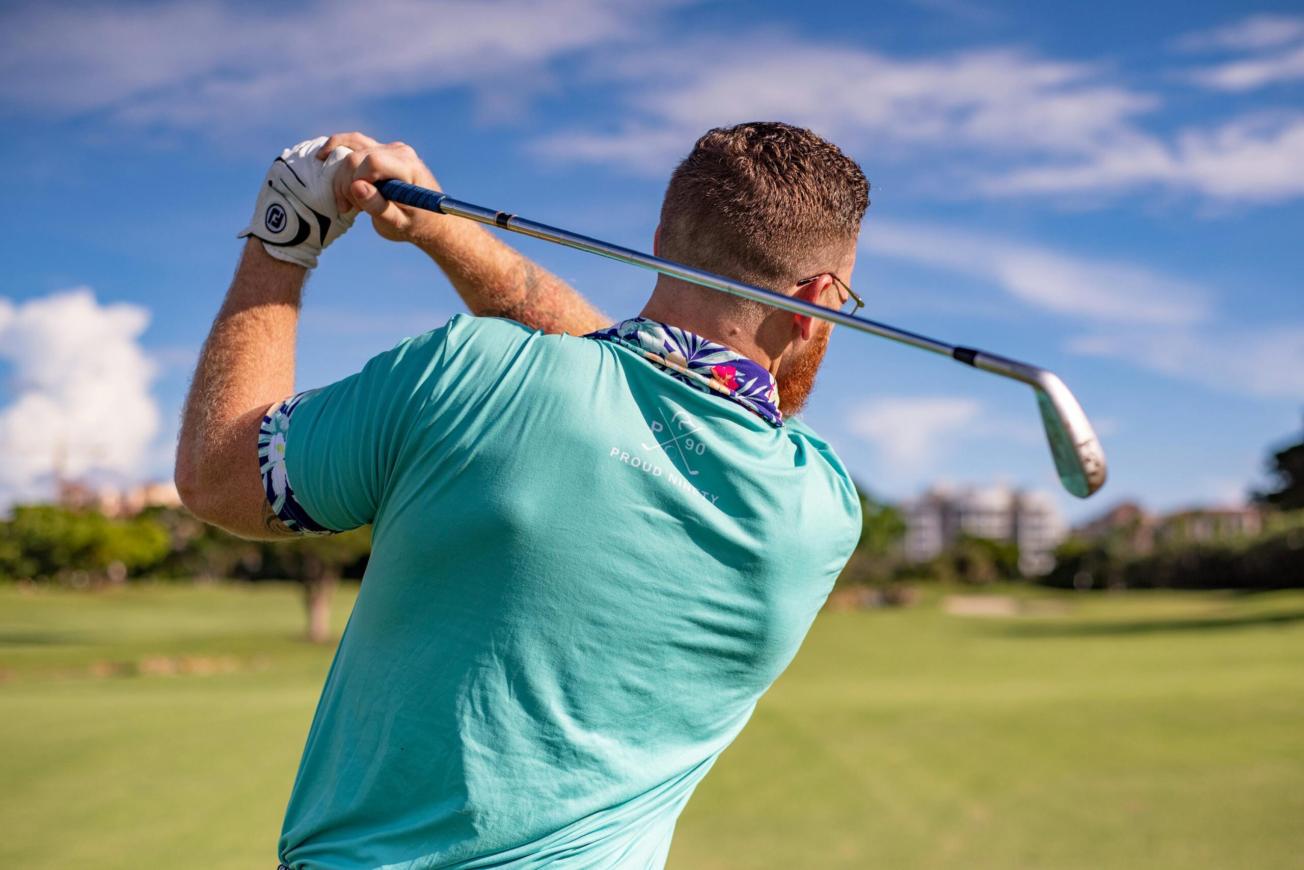 A male golfer.