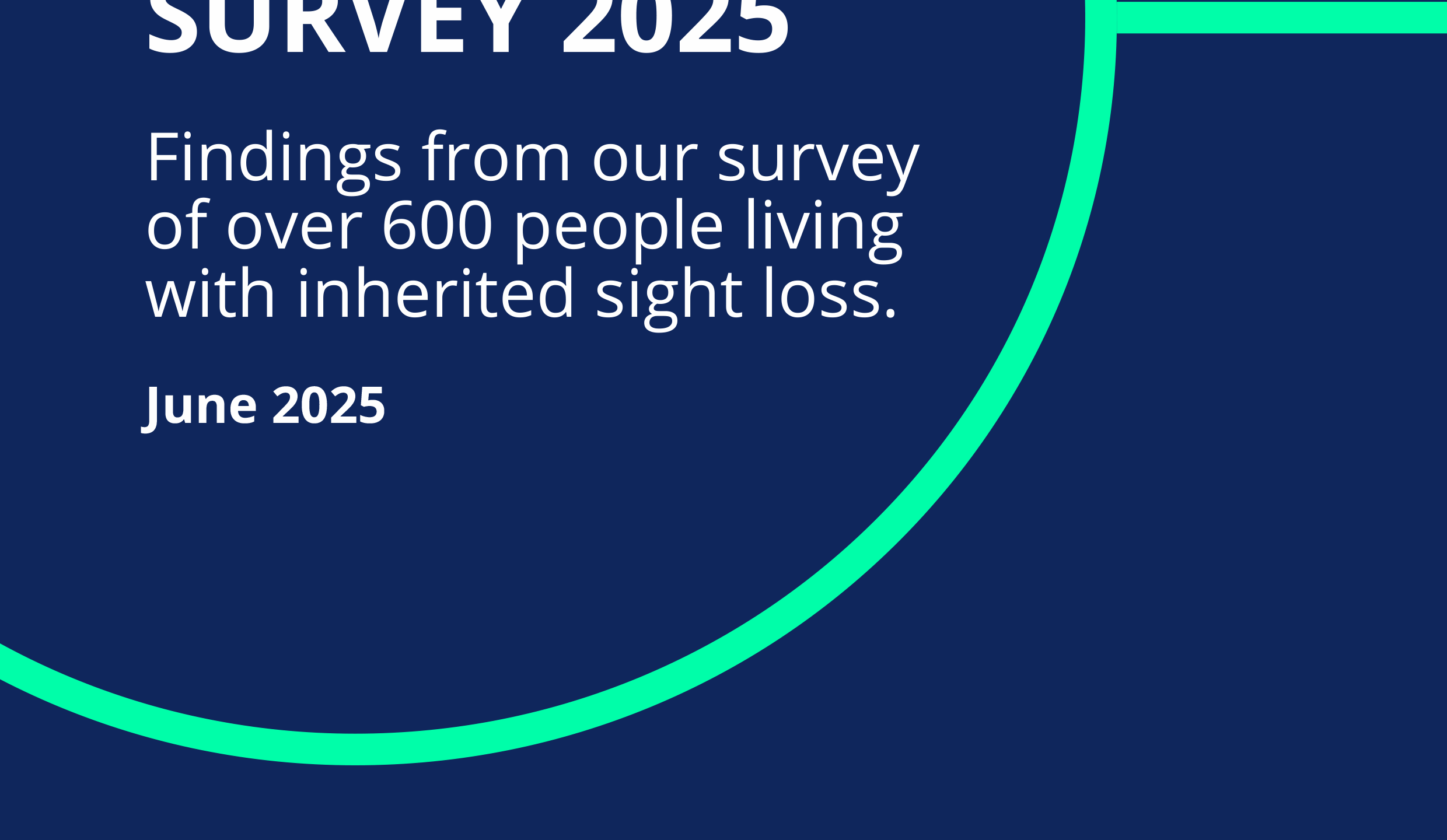 Retina UK Sight Loss Survey 2025 Findings from our survey of over 600 people living with inherited sight loss. June 2025