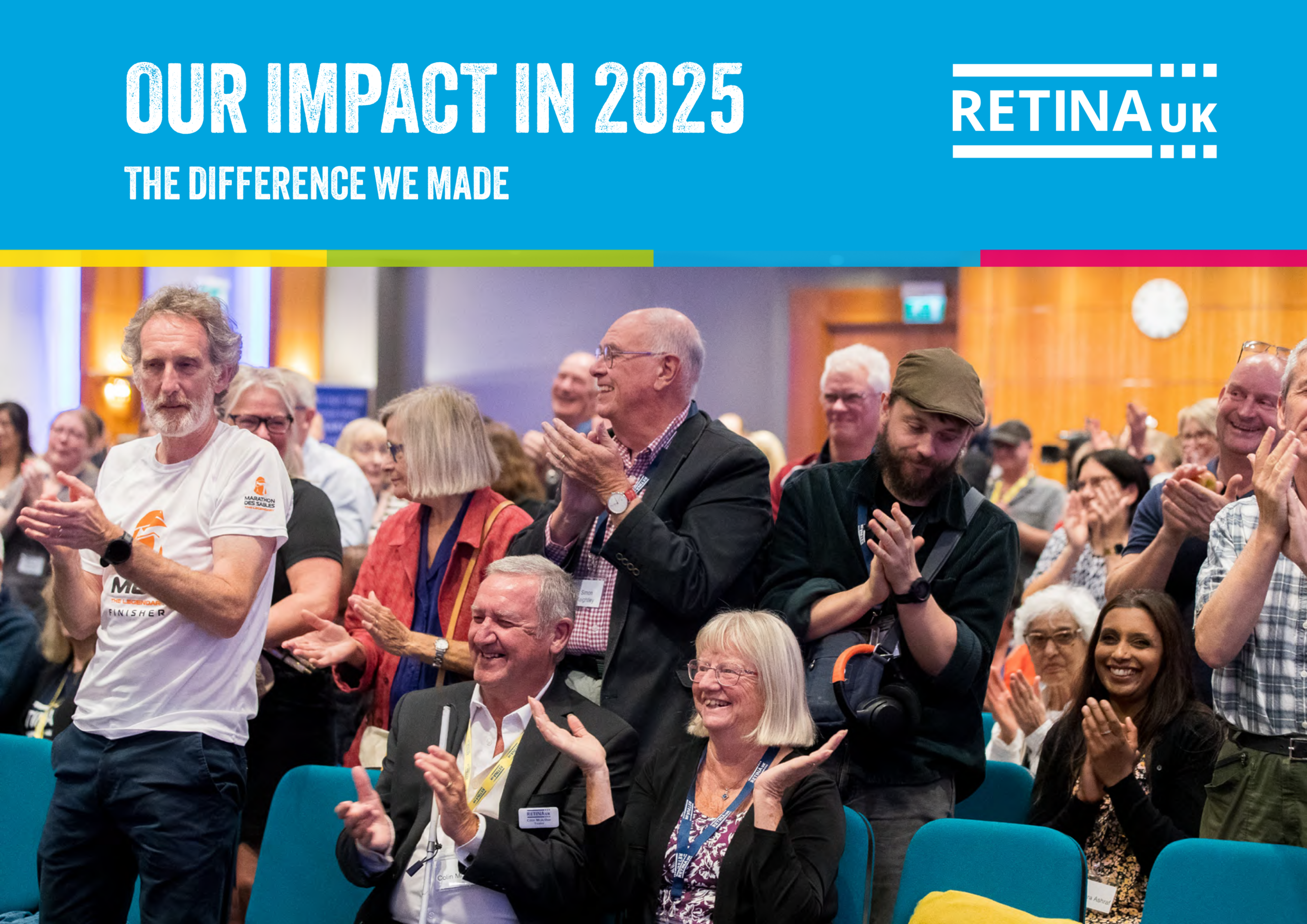 The cover of the 2025 Impact Report showing a room full of our community at our Annual Conference in 2025